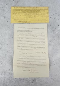 Civil War Soldier Power of Attorney Election Vote