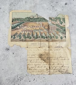 1863 Civil War Armory Hospital Soldier Letter