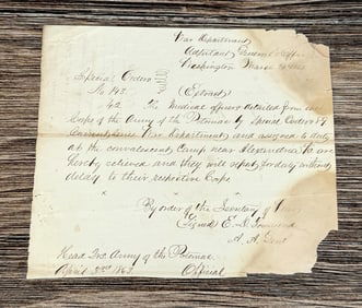 1863 Civil War Army of the Potomac Orders