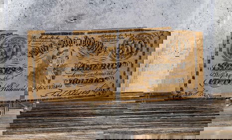 Confederate Facsimile Currency Advertising Bill