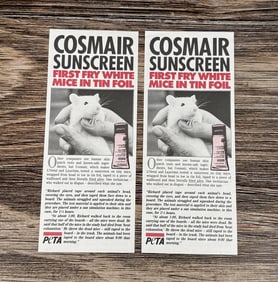 PETA Cosmair Sunscreen Propaganda Booklets