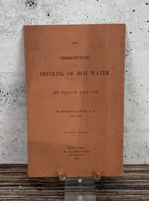 The Therapeutical Drinking of Hot Water Its Origin