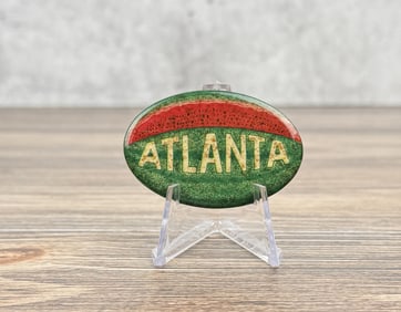 Atlanta Georgia Watermelon Celluloid Pin