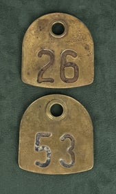 Franklin Serum Brass Cattle Cow Tags