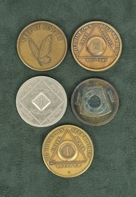 Collection of Tokens Alcoholics Anonymous