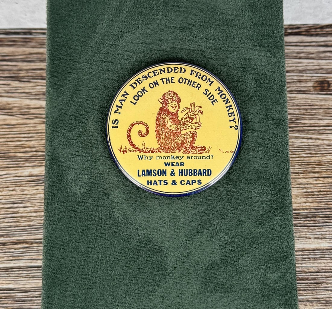 Lamson & Hubbard Hats Caps Celluloid Pocket Mirror (1 of 3)