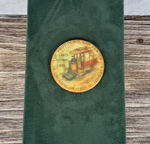 Providence Car Fender Celluloid Pocket Mirror