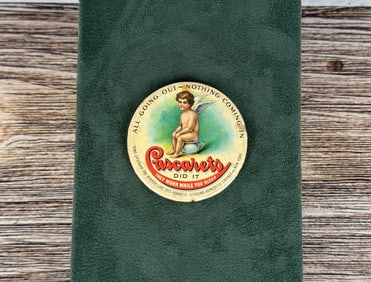 Cascarets Advertising Celluloid Pocket Mirror