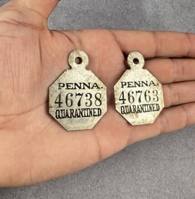 Pennsylvania Quarantined Animal Dog Tag
