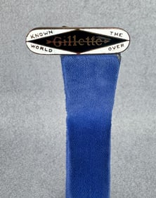 Gillette Razors Enameled Tie Bar Clip