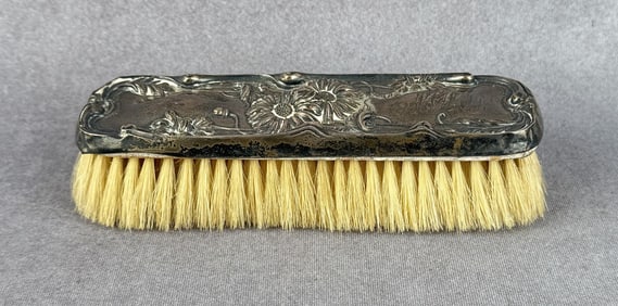 Art Nouveau Sterling Silver Vanity Dresser Brush