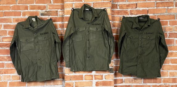 Vietnam War US Army Sateen Utility Shirts OG 107