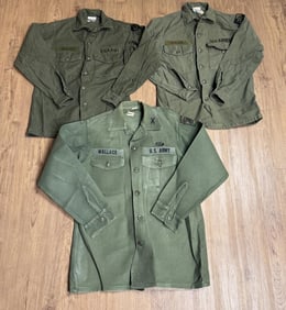 Vietnam War US Army Sateen Utility Shirts OG 107