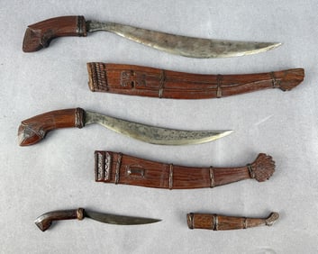 WW2 GI Souvenir Philippine Moro Barong Knives