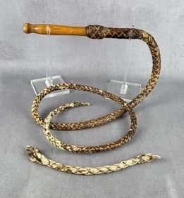 Antique Montana Cowboy Bullwhip