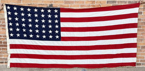 WW2 48 Star US American Flag Battle Carried