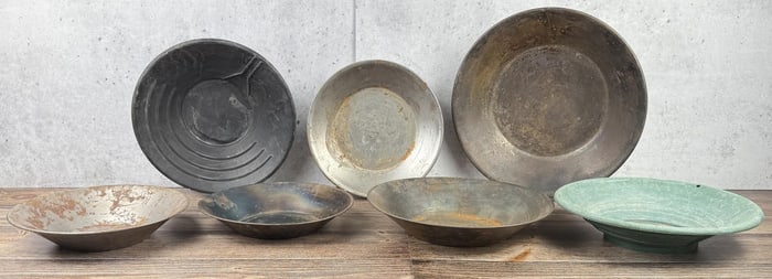 Collection Of Gold Mining Pans