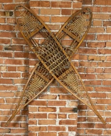 Antique Browning Canada Wood Snowshoes