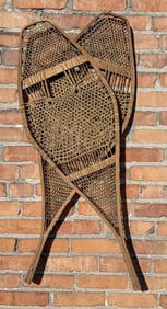 Antique Huron Native American Indian Snowshoes
