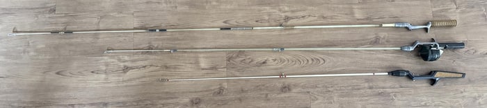 Vintage Pistol Grip Fishing Rods & Reel