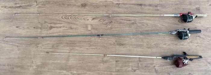 Pistol Grip Fishing Rod & Reel Set Ups.