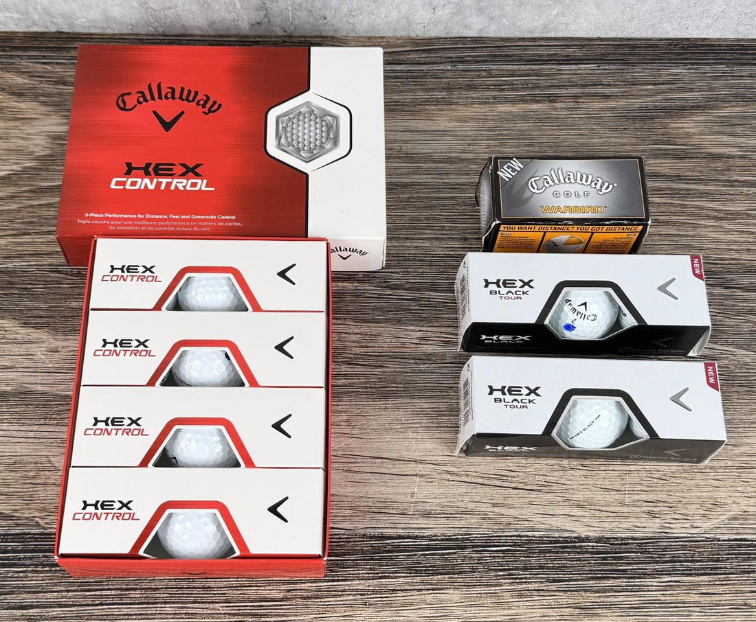 Group Of Callaway Golf Balls: 20 balls total. All the boxes are full.