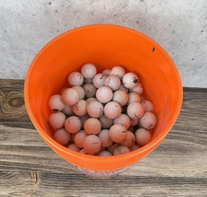 Bucket Of Used Golf Balls