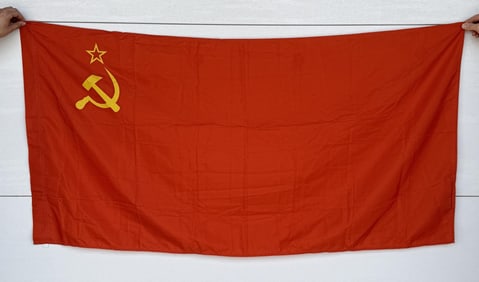 USSR Soviet Union Satin Flag