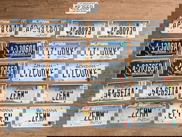 Collection of Montana License Plates