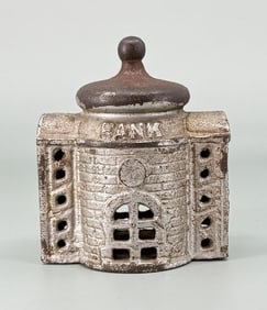 AC Williams Presto Dome Cast Iron Building Bank