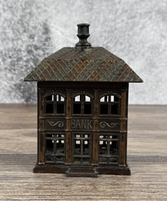 Kyser and Rex Finial Cast Iron Bank