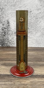 New York Skyscraper Tin Still Bank with Key