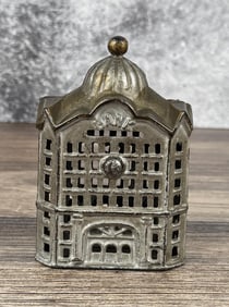 AC Williams Domed Building Cast Iron Bank