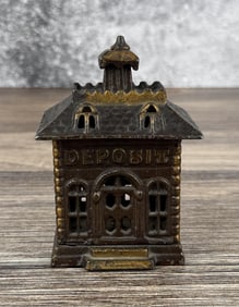 Kenton Deposit Bank Building Cast Iron Still Bank