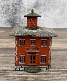 J&E Stevens Cupola House Cast Iron Bank