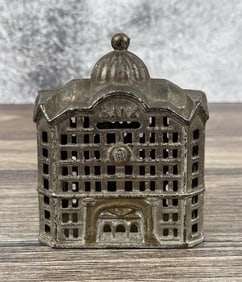 AC Williams Dome Building Cast Iron Bank
