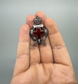 1877 1878 Russo Turkish War Red Cross Badge
