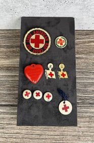 American Red Cross Button Pin Collection
