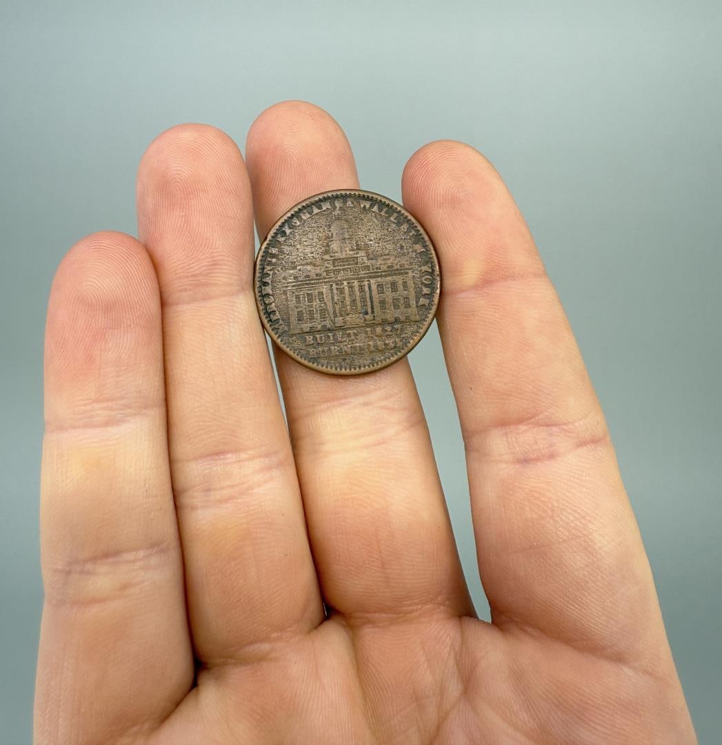 1837 Hard Times Token: Merchants Exchange New York