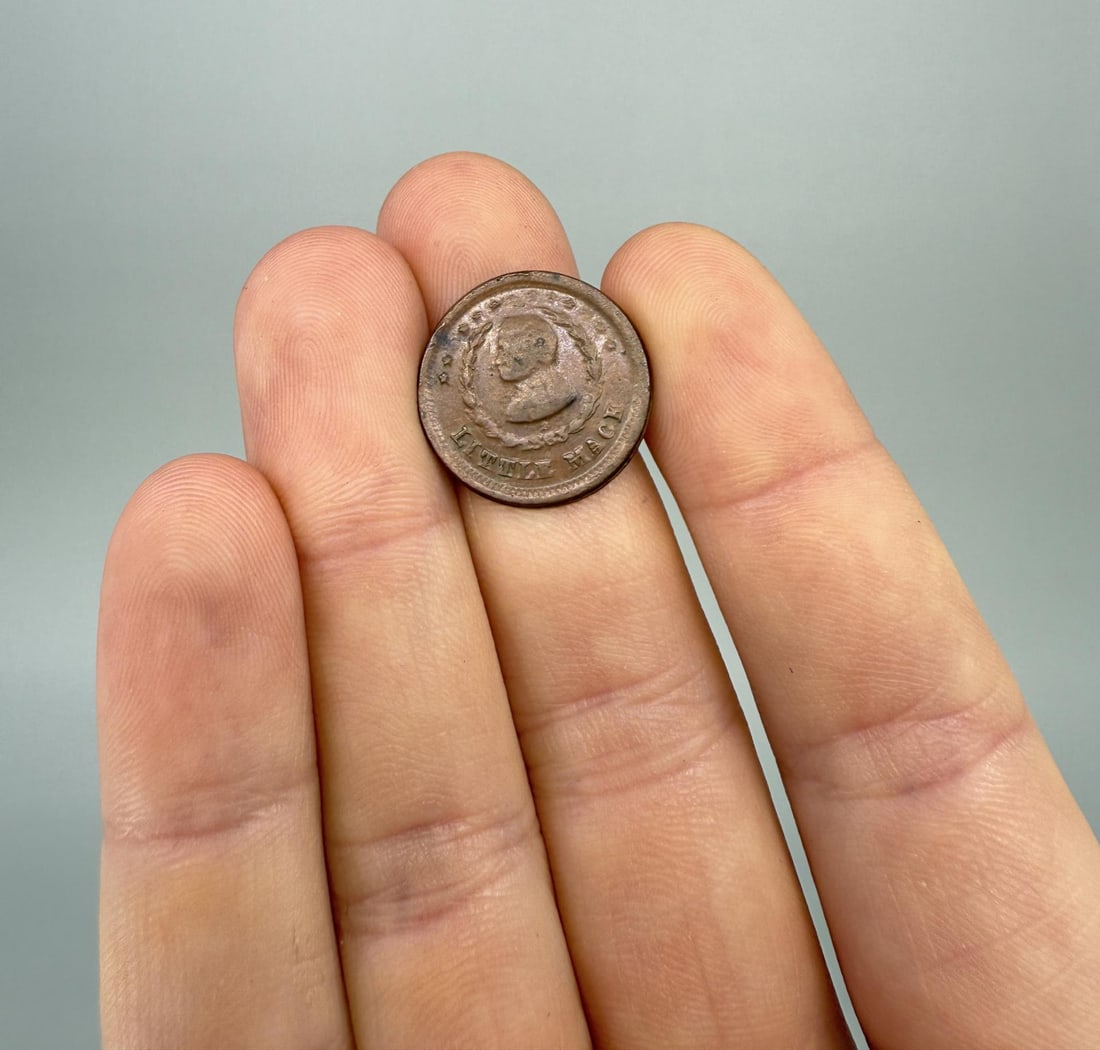 1863 Civil War Token Little Mack: McClellan Medal for One Cent.