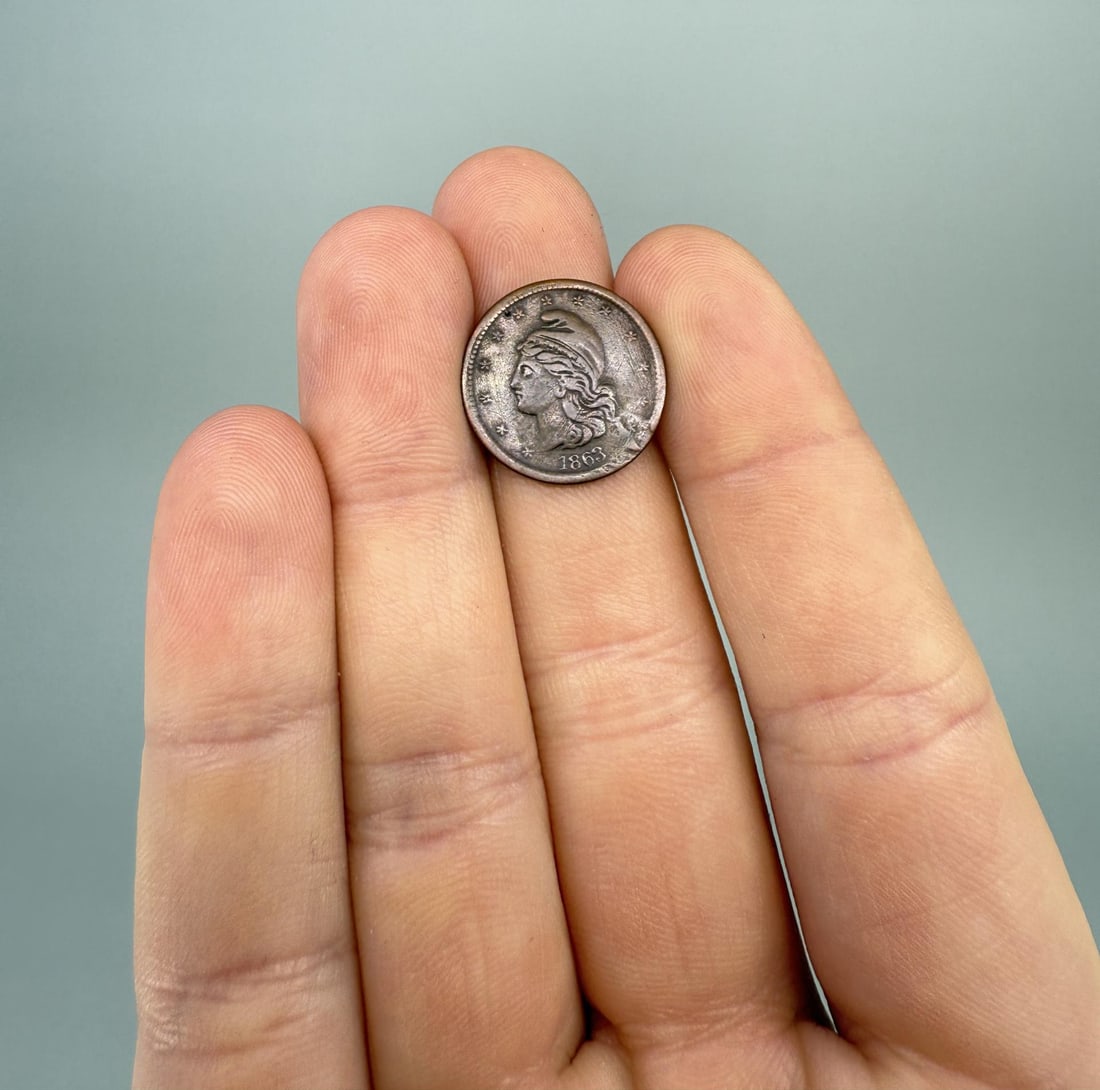 1863 Civil War Army & Navy Token: French Liberty Head.