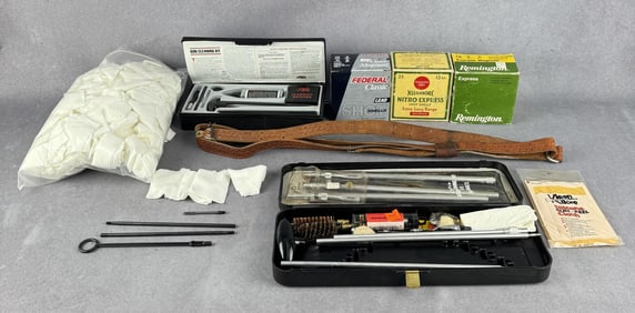 Grouping of 12 ga Shells and Cleaning Kit