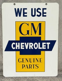 We Use GM Genuine Parts Chevrolet Dealer Sign