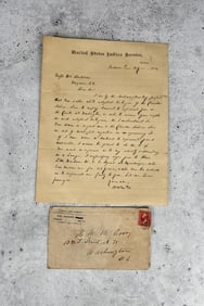 Indian Territory Agent Dew Moore Wisdom Letter
