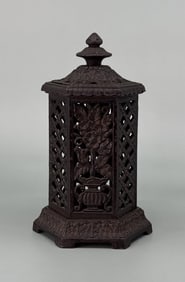 Space Heater with Flowers Cast Iron Still Bank