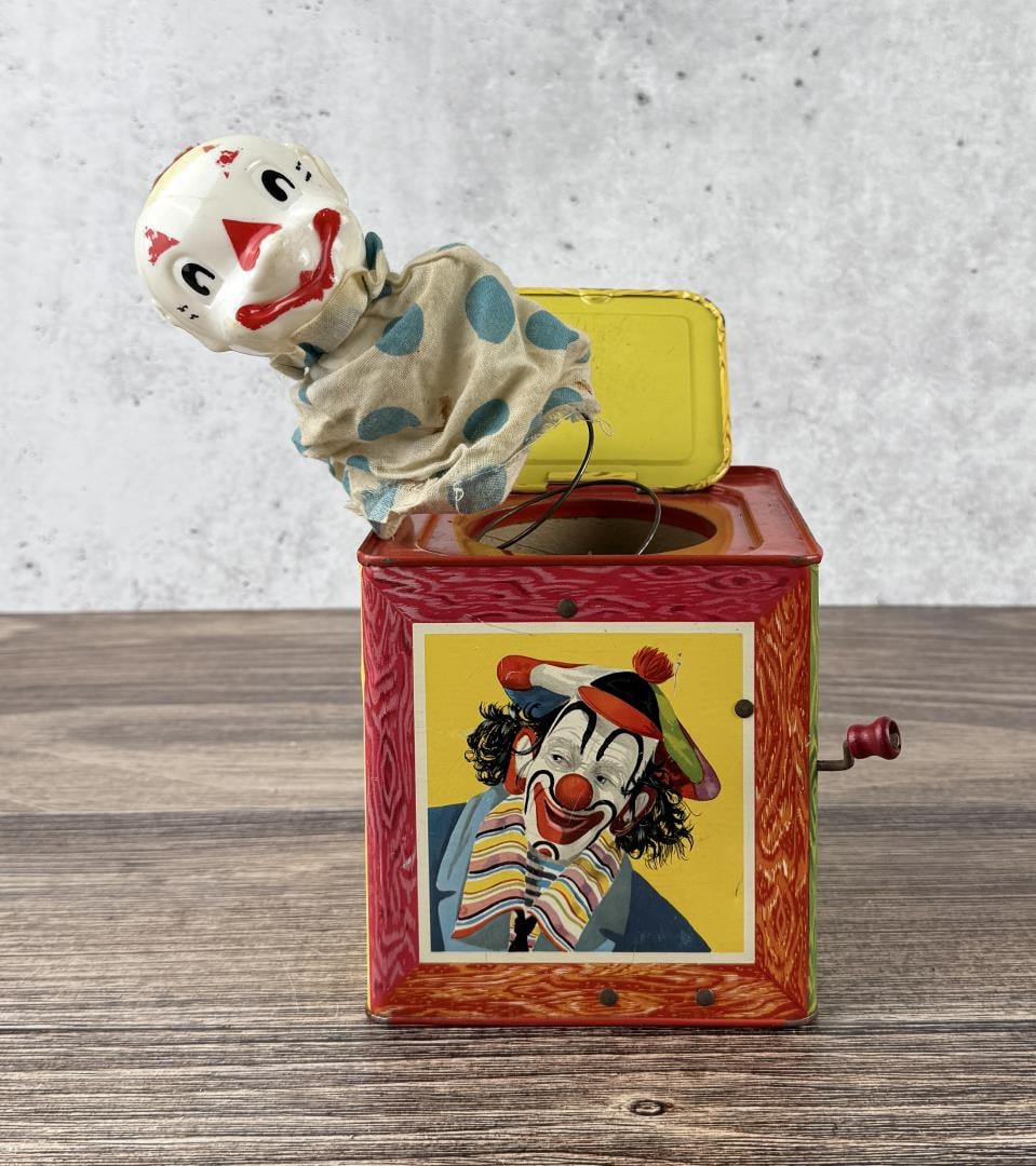 Mattel Tin Litho Jack in the Box Toy: Not working