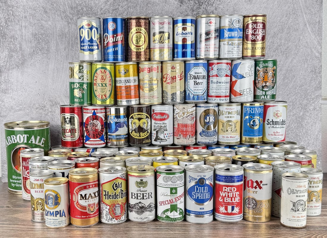 Collection of Beer Cans: 74 total