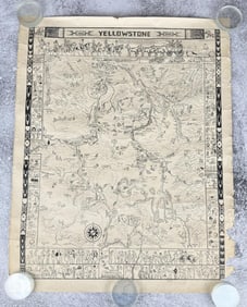 1935 Jo Mora Yellowstone Pictoral Map