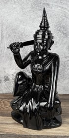 Thailand Wood Warrior Figure