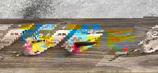 Tin Litho Duck and Bird Toys
